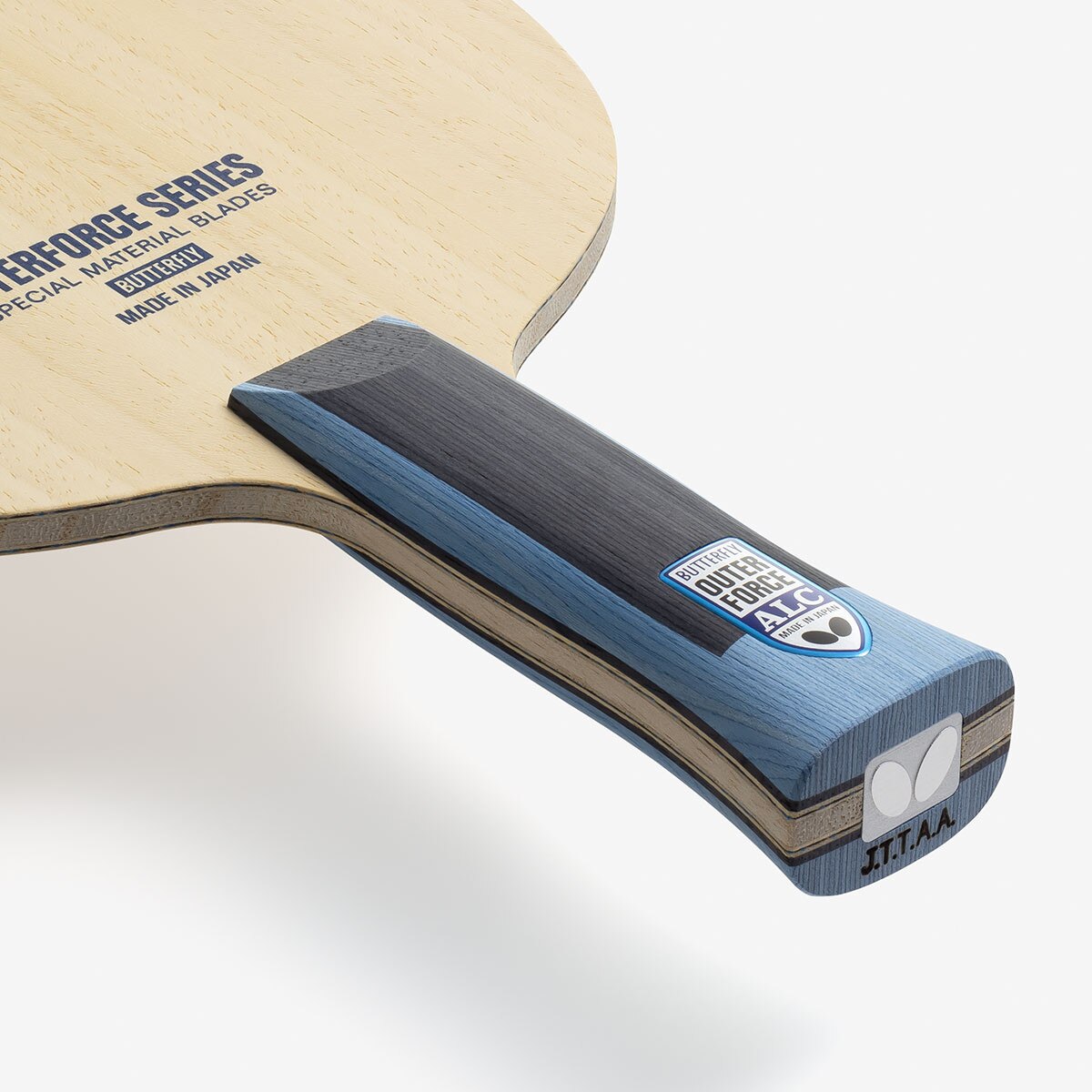 Butterfly Outerforce Layer ALC Table Tennis Blade - Anatomic Handle - Angled